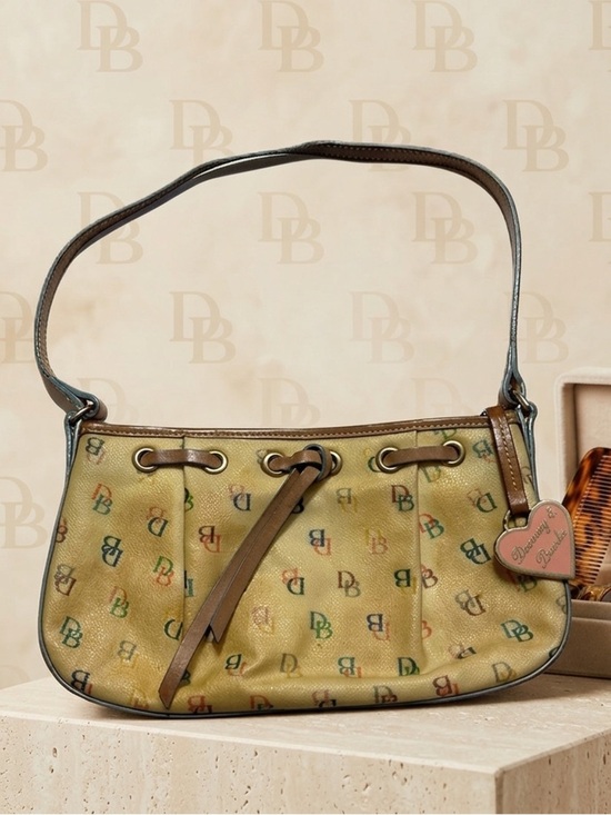 Dooney & Bourke Handbags - Dooney & Bourke Monogram Insignia Shoulder Bag Purse Authentic Designer Colorful